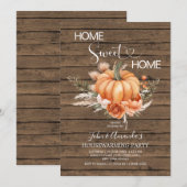 Home Sweet Home Boho Pumpkin Housewarming Party Kaart (Voorkant / Achterkant)