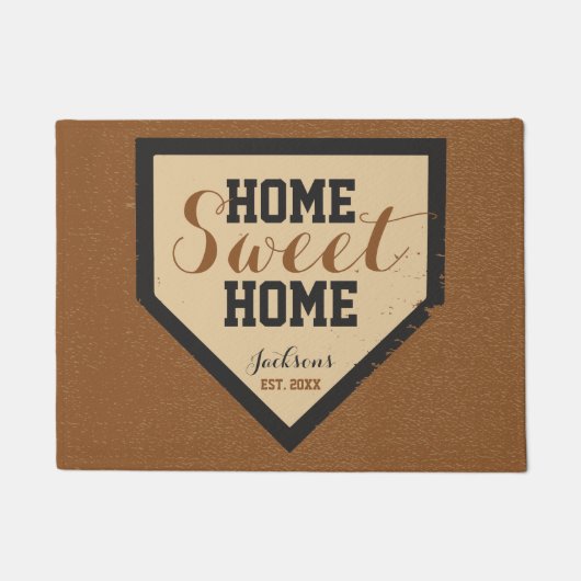Home Sweet Home Bord Familienaam Deurmat (Voorkant)