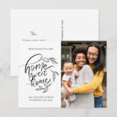 Home Sweet Home Botanische adreswijziging Foto Aankondigingskaart (Voorkant / Achterkant)