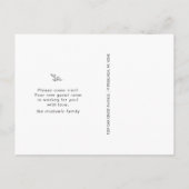 Home Sweet Home Botanische adreswijziging Foto Aankondigingskaart (Achterkant)