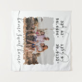 "Home Sweet Home" Breedtegraad Lengtegraad Familie Wandkleed (Voorkant (horizontaal))