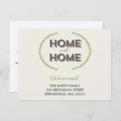 HOME SWEET HOME | BRIEFKAART VOOR BEWEGENDE AANKON (Voorkant / Achterkant)