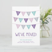 Home Sweet Home Bunting Moving Announcement Aankondiging (Staand voorkant)