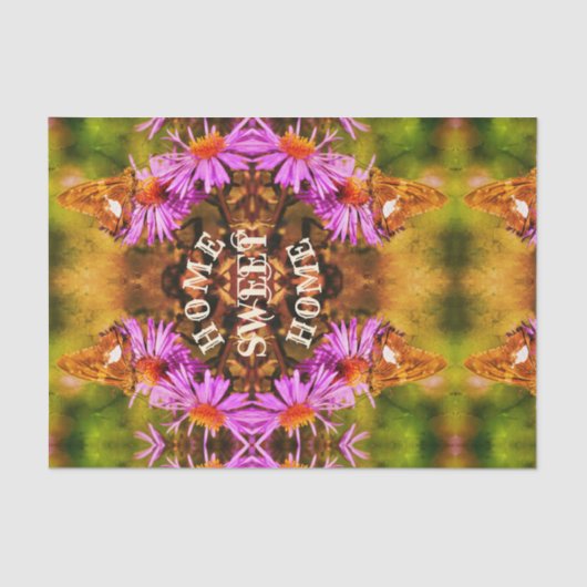 Home Sweet Home Butterfly ontkoppeling Tissuepapier (Voorkant)