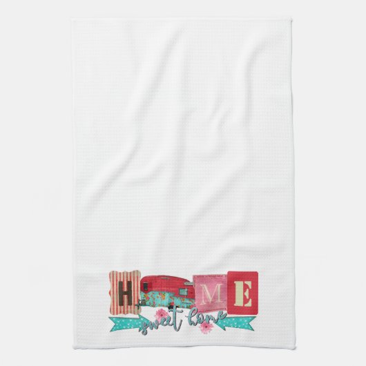 Home Sweet Home Camper Girly Fun Gypsy Theedoek (Verticaal)