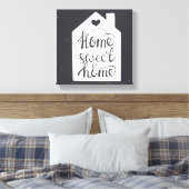 Home Sweet Home Canvas Afdruk (Insitu (Slaapkamer))