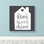 Home Sweet Home Canvas Afdruk (Insitu (Houten vloer))