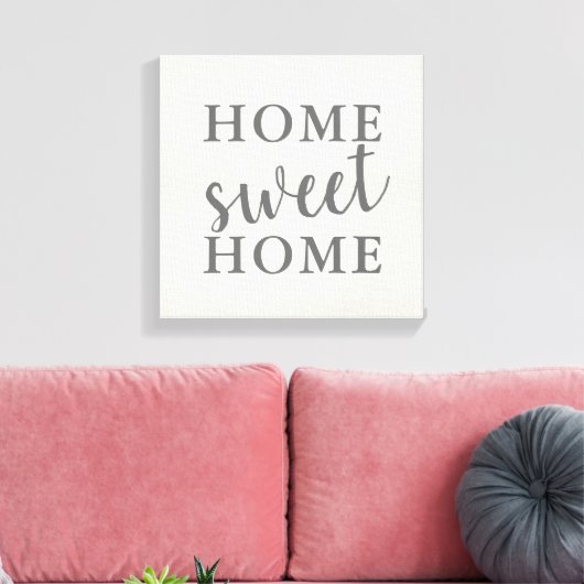 Home Sweet Home Canvas Afdruk (Insitu (Woonkamer))