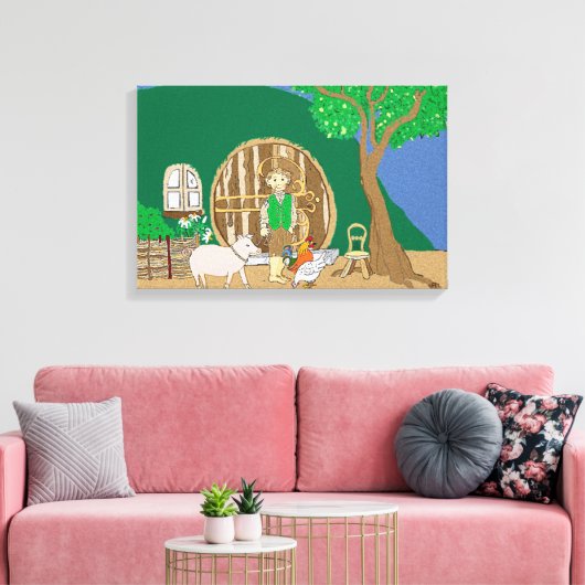 Home sweet home canvas afdruk (Insitu (Woonkamer))