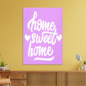 Home Sweet Home Canvas Afdruk (Insitu (Woonkamer))