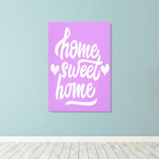 Home Sweet Home Canvas Afdruk (Insitu (Houten vloer))