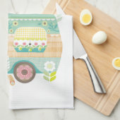 Home sweet home, caravan theedoek (Quarter Fold)