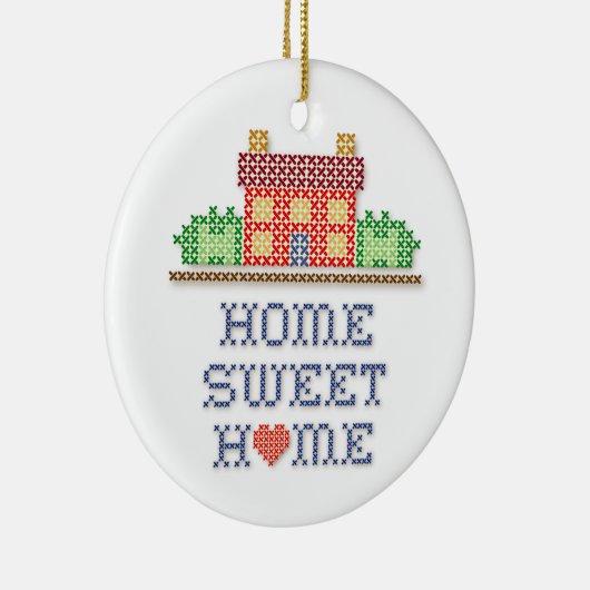 Home Sweet Home Ceramic Ornament (Rechts)