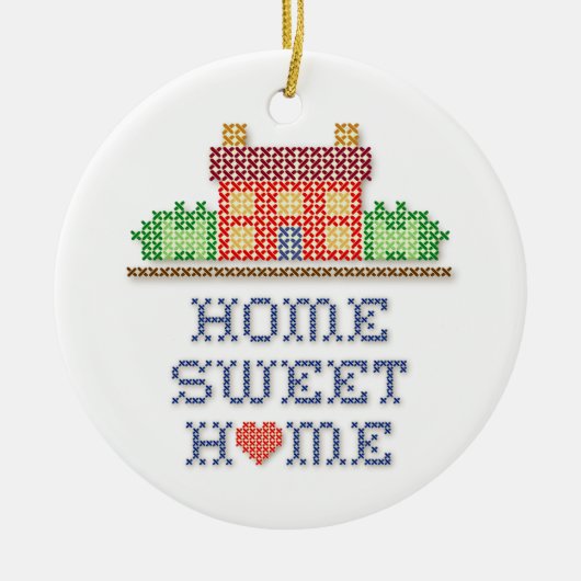 Home Sweet Home Ceramic Ornament (Voorkant)