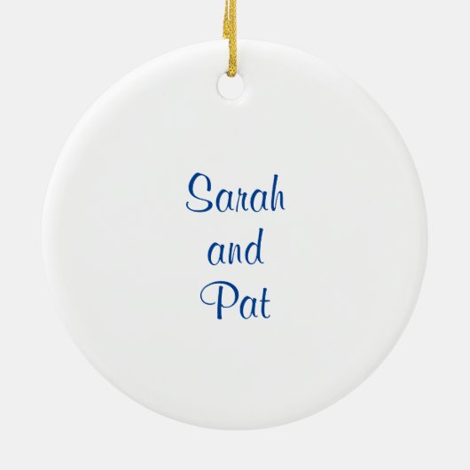 Home Sweet Home Ceramic Ornament (Achterkant)