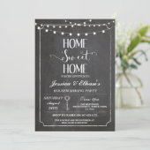 Home Sweet Home Chalk Housewarming Uitnodiging (Staand voorkant)