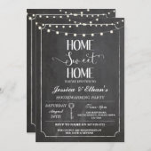 Home Sweet Home Chalk Housewarming Uitnodiging (Voorkant / Achterkant)