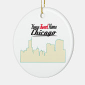 Home Sweet Home Chicago Keramisch Ornament (Links)