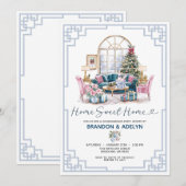 Home Sweet Home Chinoiserie Kerst Huishouden Kaart (Voorkant / Achterkant)