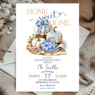 Home Sweet Home Chinoiserie Pumpkin Housewarming Kaart