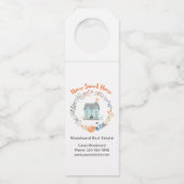 Home Sweet Home Chique Elegant Realtor Gepersonali Flessenhanger (Voorkant)
