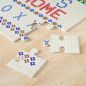 Home Sweet Home Cross-titrice House Gepersonalisee Legpuzzel (Zijkant)