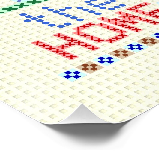 Home Sweet Home Cross-titrice House Gepersonalisee Poster (Hoek)