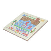 Home Sweet Home Cross-titrice House Gepersonalisee Tegeltje (Zijkant)