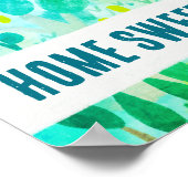 HOME SWEET HOME Custom House Tuin Illustratie Poster (Hoek)
