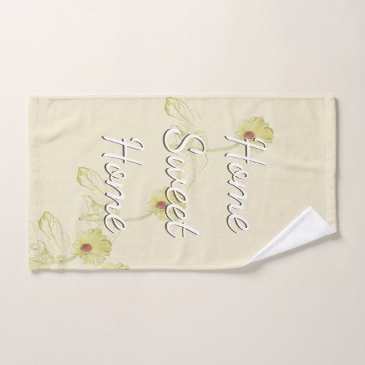 "Home Sweet Home" Daisy Beige Handdoek (Handdoek)