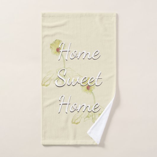 "Home Sweet Home" Daisy Beige Handdoek (Handdoek)