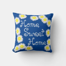 Home Sweet Home Daisy Blue White en Yellow