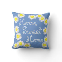 Home Sweet Home Daisy Blue White en Yellow