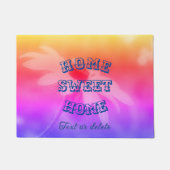 Home Sweet Home Daisy Flower Gepersonaliseerd Deurmat (Voorkant)