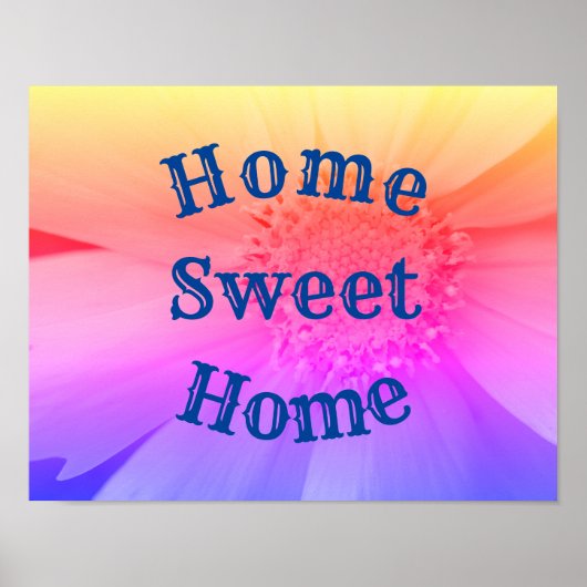 Home Sweet Home Daisy Flower Poster (Voorkant)