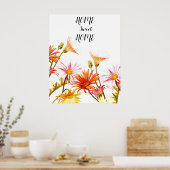Home Sweet Home Daisy Wallart Poster (Keuken)