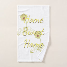 "Home Sweet Home" Daisy White Handdoek