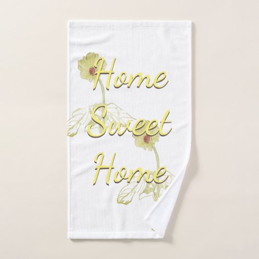 "Home Sweet Home" Daisy White Handdoek (Handdoek)