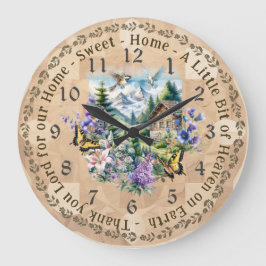 Home Sweet Home Dank u Heer Wall Clock Grote Klok