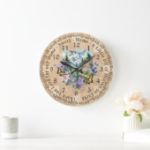 Home Sweet Home Dank u Heer Wall Clock Grote Klok (Huis)