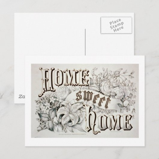 Home Sweet Home  Design Briefkaart (Voorkant / Achterkant)