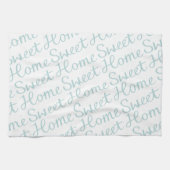 Home Sweet Home Diagonaal Script Euck Blue Wt Theedoek (Horizontaal)