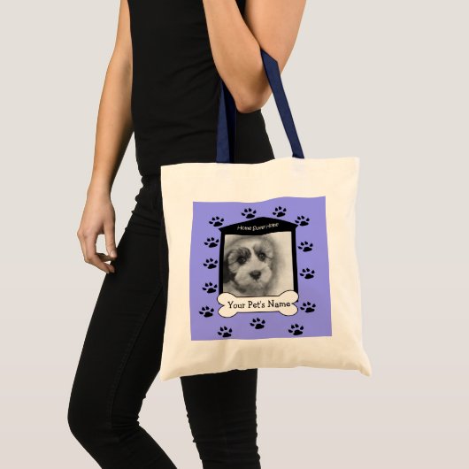 Home Sweet Home Doghouse Lavender Pet Lijst Tote Bag (Voorkant (product))
