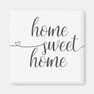 Home Sweet Home, Eenvoudig, Zwart-wit Magneet