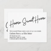 Home Sweet Home Eenvoudige bewegende aankondiging (Voorkant / Achterkant)