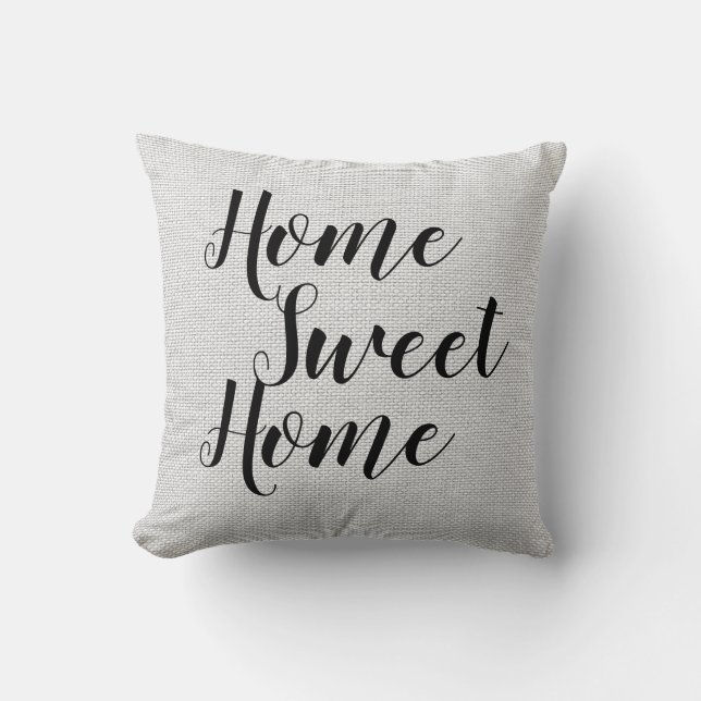 Home Sweet Home Elegant Rustic Country Farmhouse Kussen (Voorkant)