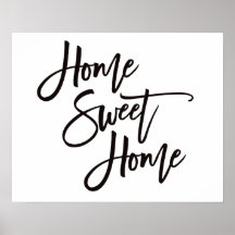 Home Sweet Home Elegant Zwarte Script