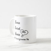 Home Sweet Home Familie Housewarming Cadeau Koffiemok (Voorkant links)