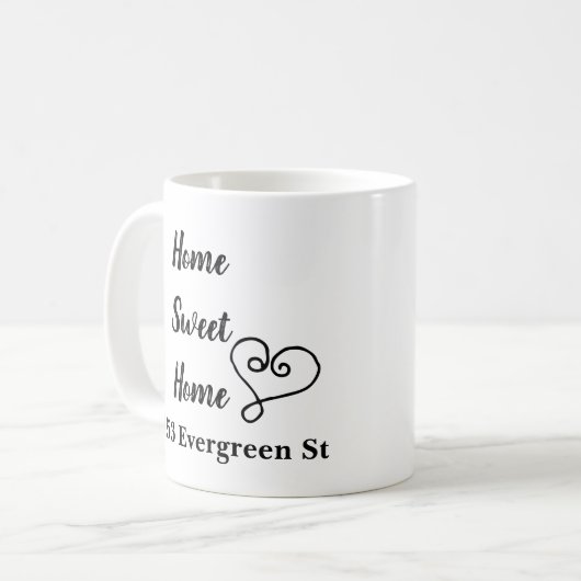 Home Sweet Home Familie Housewarming Cadeau Koffiemok (Voorkant links)