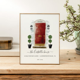 Home Sweet Home Familie Rode Waterverf Familie Deu Poster